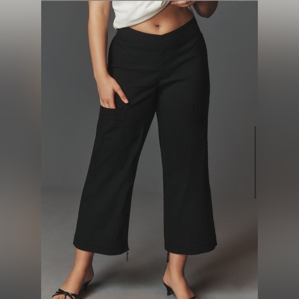 Maeve Black Wide-Leg Pants